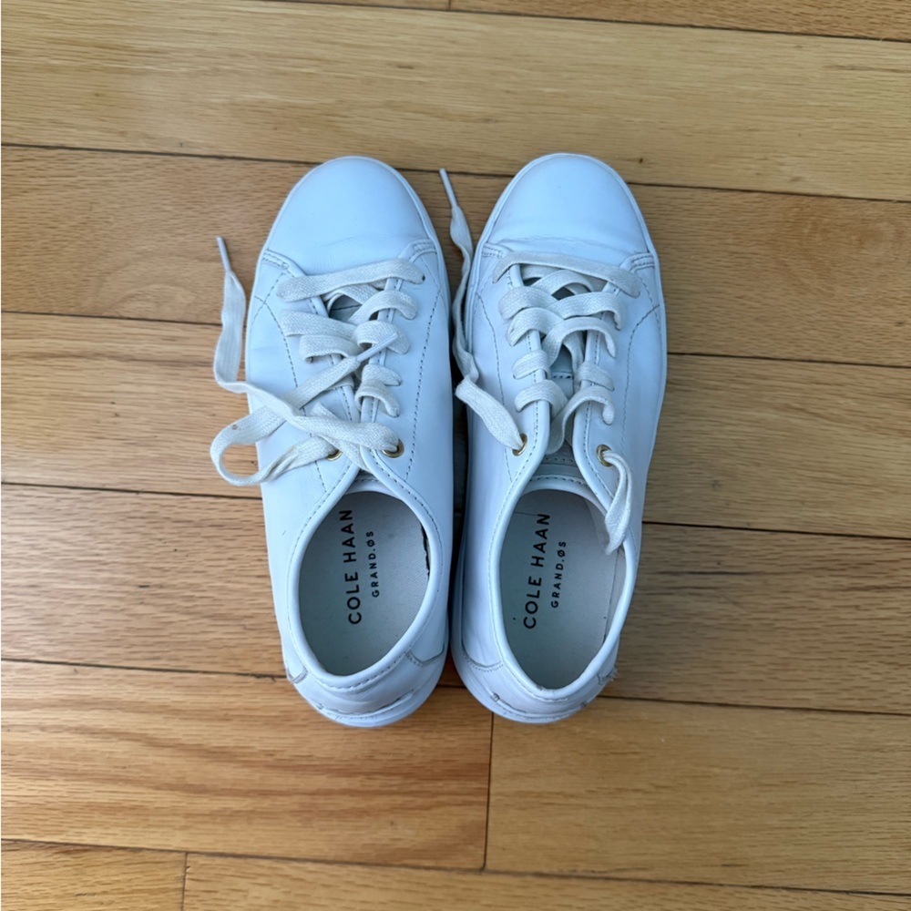 Cole Haan Grand.OS leather lace-up sneakers